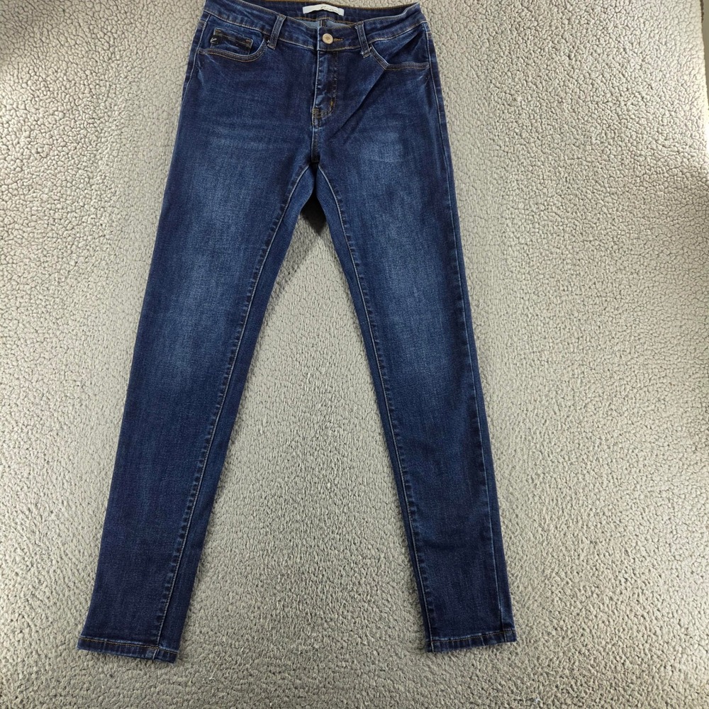 KanCan Jeans Womens‎ 7 Dark Wash Blue Skinny Jeans Mid Rise Denim